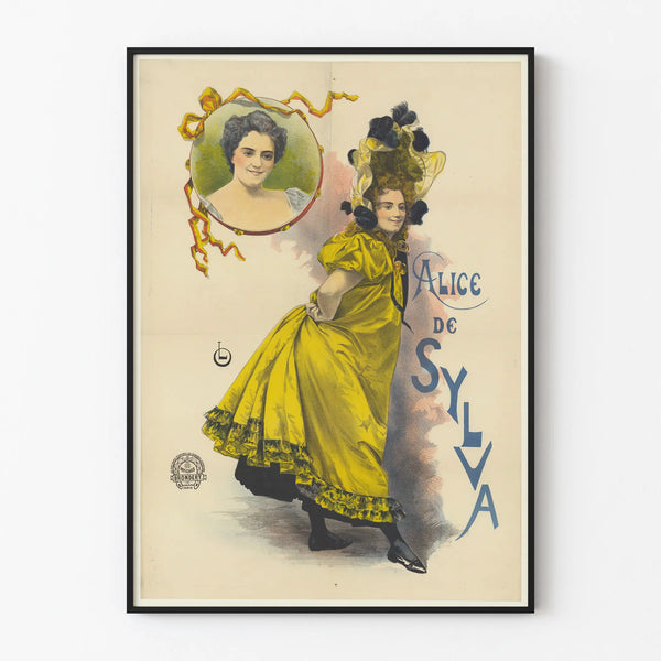 Vintage Alice Poster by Sylva in Yellow Dress