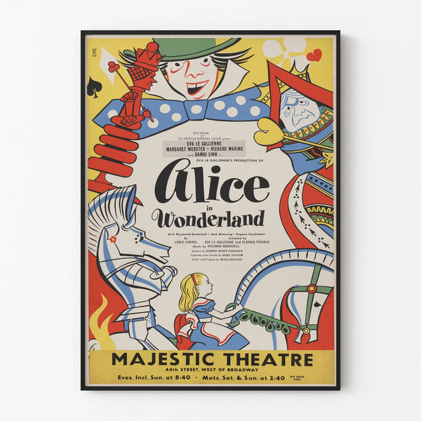 Vintage Alice in Wonderland Poster - Original Theater Wall Decoration
