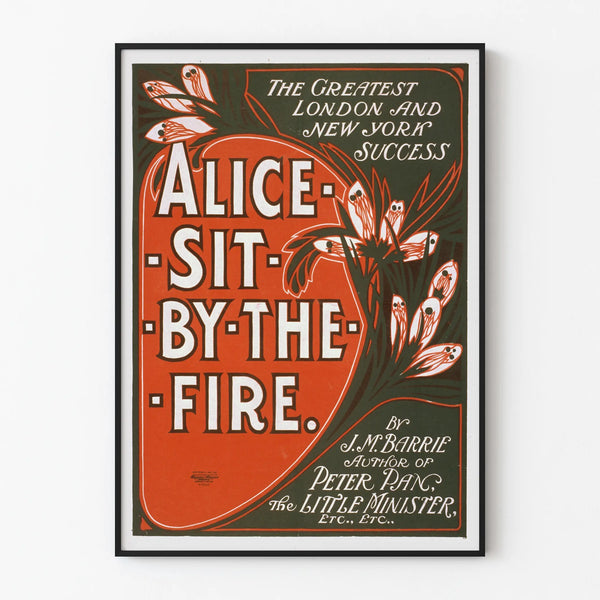 Vintage Alice Sit By The Fire Poster - Retro Wall Decoration
