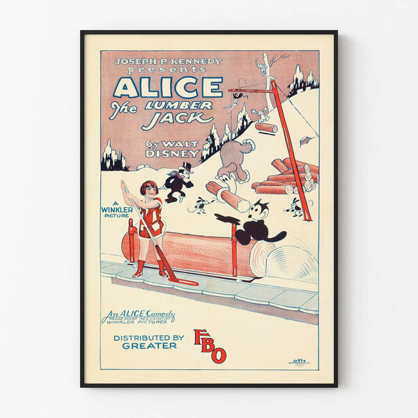 Vintage Poster Alice The Lumberjack Walt Disney