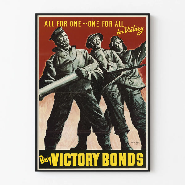 Vintage military poster for wall decoration - Purchase Victory Bonds