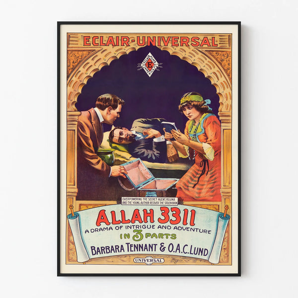 Vintage cinema poster Allah 3311 decorative