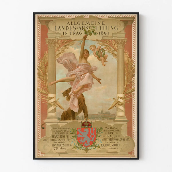 Vintage poster of the Prague General Exhibition 1891