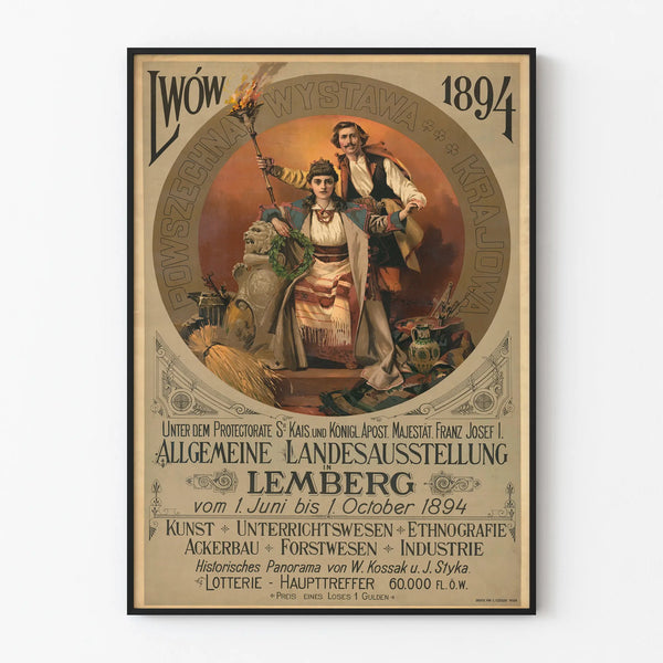 Vintage Poster for the General Exhibition of Lemberg 1894