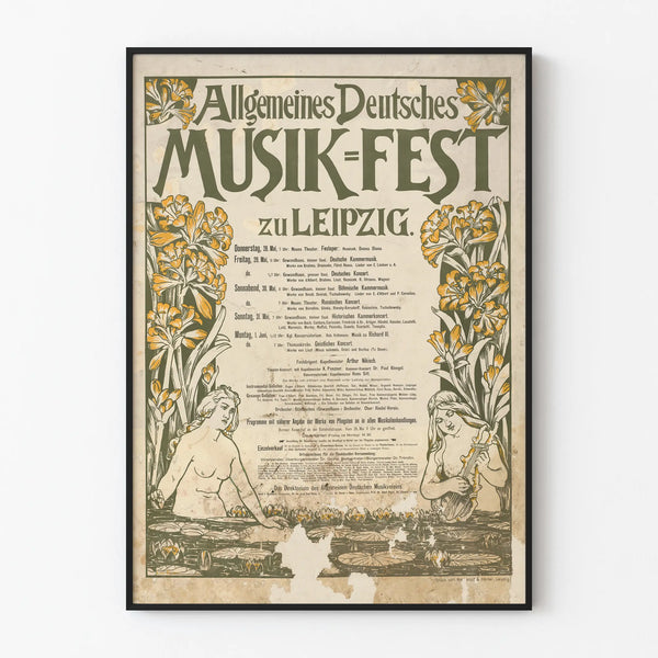 Vintage poster of the Leipzig Music Festival 1897