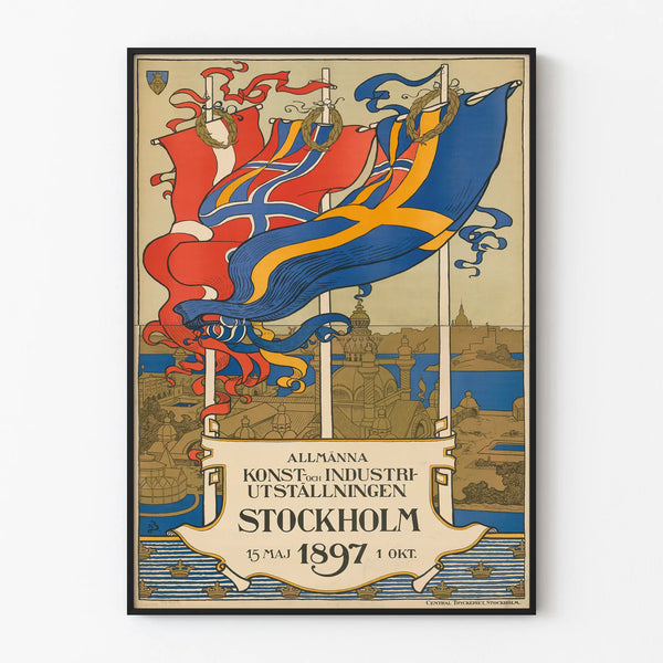 Vintage poster for the Art and Industry Exhibition Stockholm 1897