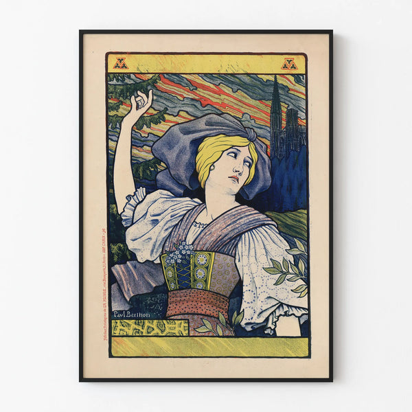 Vintage Alsace Lorraine Poster by Paul Berthon