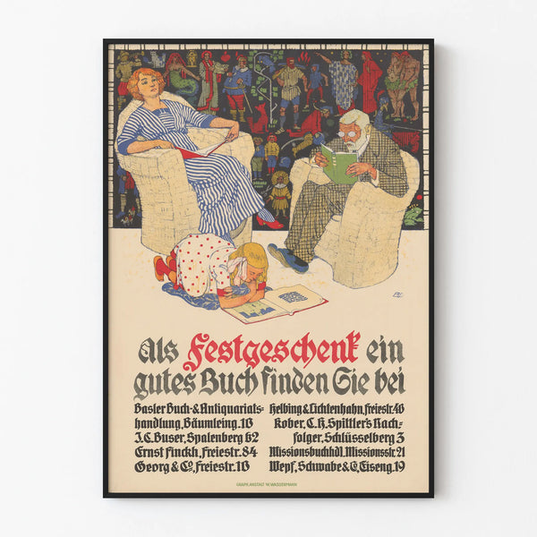 Vintage Poster Als Festgeschenk - Wall Decoration Theme Reading and Family