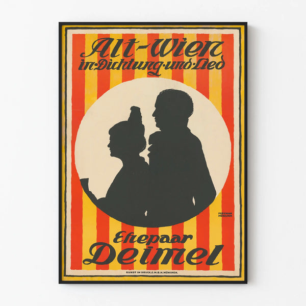 Vintage poster Alt-Wien in poetry and song - Ehepaar Deimel
