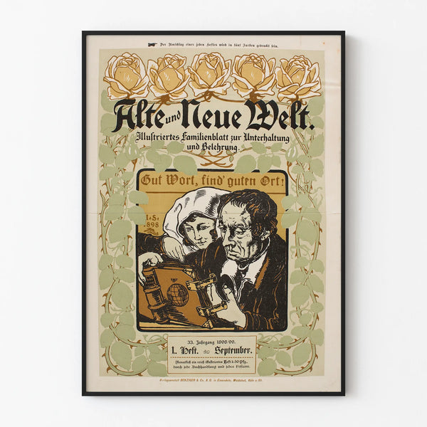 Vintage Poster Old and New World – Historical Wall Decoration