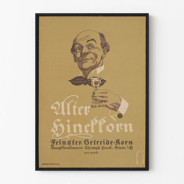 Vintage poster Alter Hinckkorn for retro wall decoration