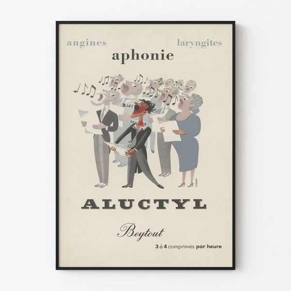 Vintage poster Aluctyl Beytout - Retro medical wall decoration