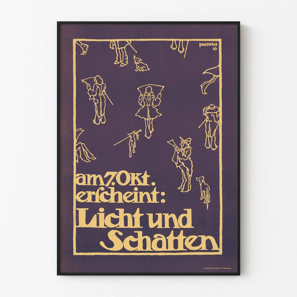 Vintage poster Licht und Schatten October 1910 by Pretorius