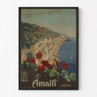 Vintage Poster of the Amalfi Coast in Naples