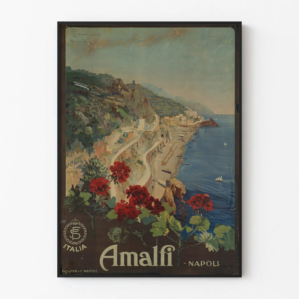 Vintage Poster of the Amalfi Coast in Naples