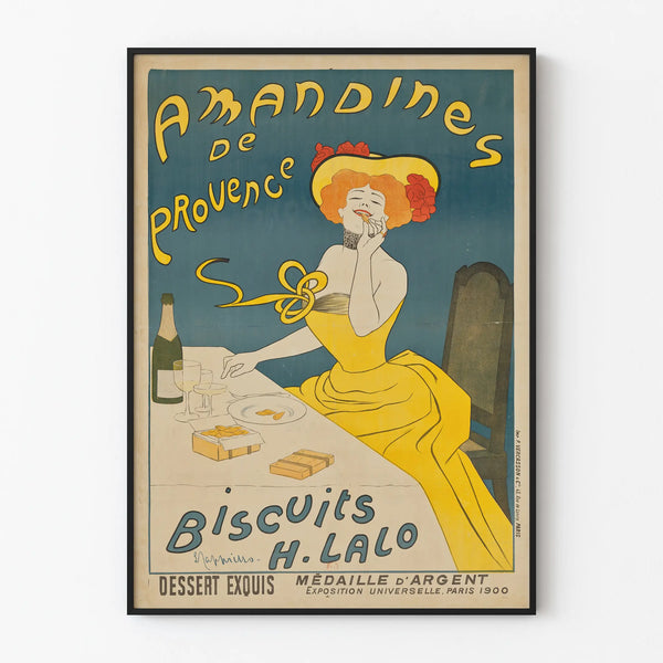 Vintage poster Amandines de Provence biscuits H. Lalo