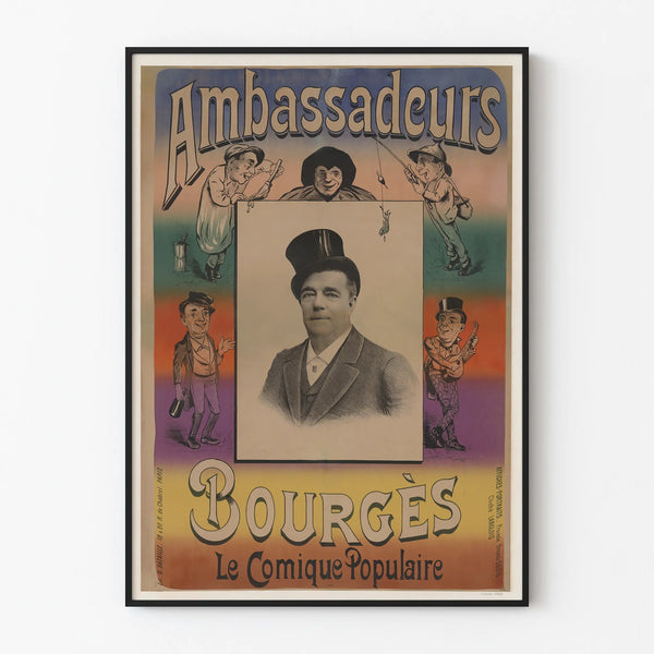 Vintage Poster Ambassadeurs Bourges Wall Decoration Theater