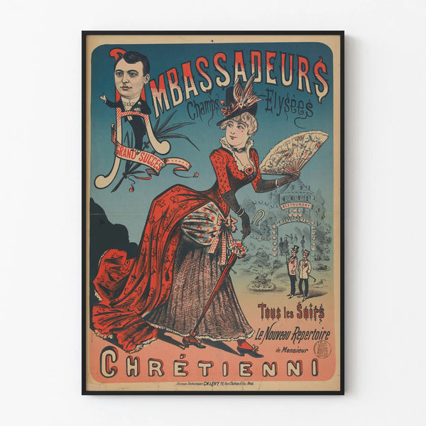 Vintage poster Ambassadeurs Champs-Élysées Grand Success - Retro wall decoration