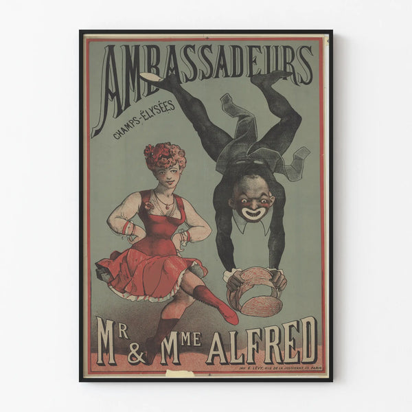 Vintage poster Ambassadeurs Champs-Élysées Mr & Mrs Alfred