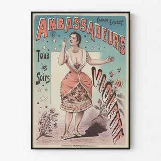 Vintage poster Ambassadeurs Champs-Élysées Violette Every Evening