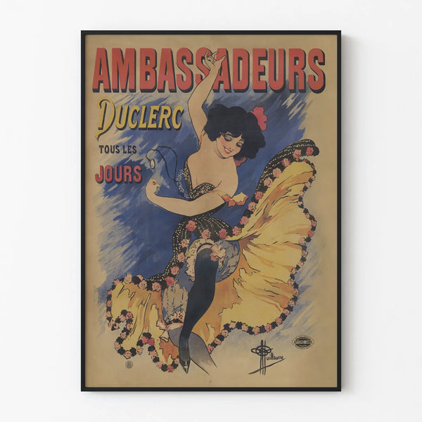 Vintage Poster Ambassadeurs Duclerc for Wall Decoration