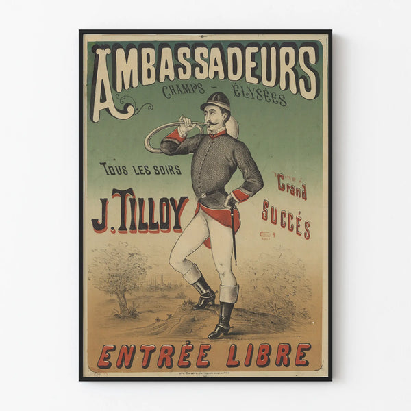 Vintage poster Ambassadeurs J. Tilloy in Paris