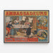 Vintage poster Les Quatre Vendômes Musical Laundry — framed artwork on a wall
