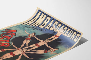 Vintage Poster Ambassadeurs Moser Family Acrobats