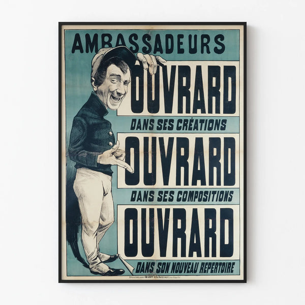 Vintage poster Ambassadeurs Ouvrard wall decoration