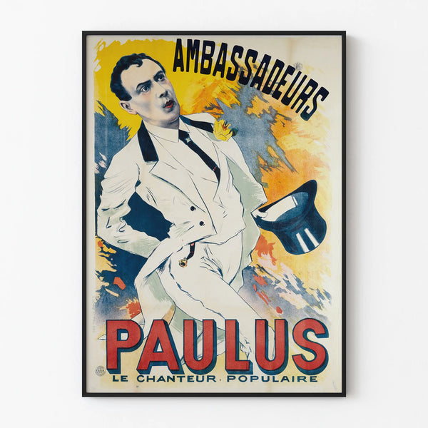 Vintage poster of Ambassadeurs Paulus, the popular singer