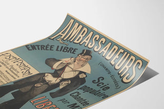Vintage poster Ambassadeurs Popular Saw sung by Libert