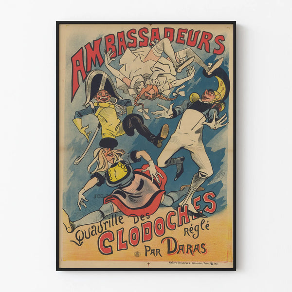Vintage Poster Ambassadeurs Quadrille des Clodoches