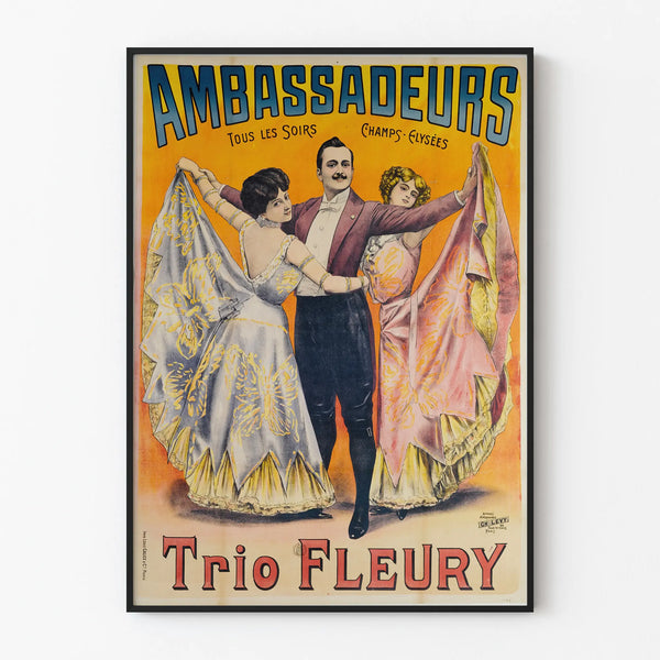 Vintage poster Trio Fleury Ambassadeurs Champs-Élysées