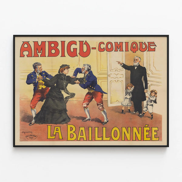Vintage Poster Ambiguous-Comic The Beaten — framed artwork on a wall