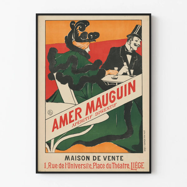 Vintage Poster Aperitif Digestif Amer Mauguin