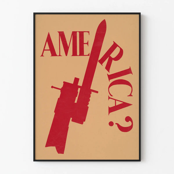 Decorative Poster America ? with Red Rifle