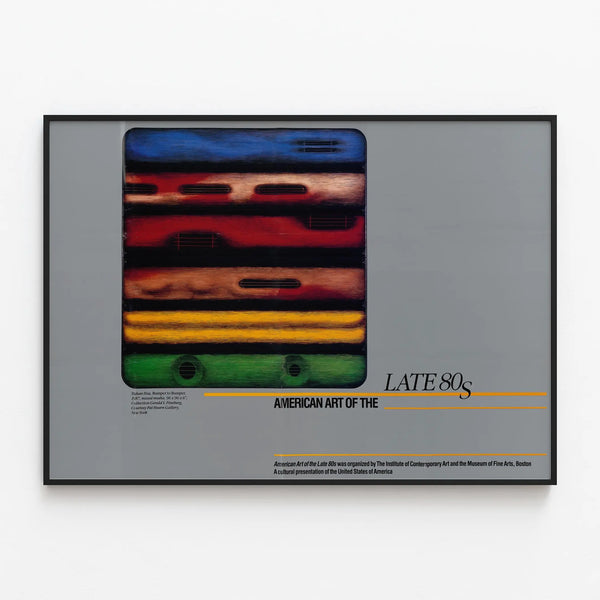 Decorative Poster of American Art from the Late 1980s - Contemporary Art — framed artwork on a wall