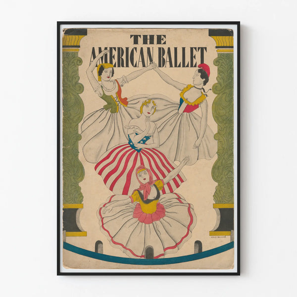 Vintage American Ballet Poster - Artistic Wall Decoration
