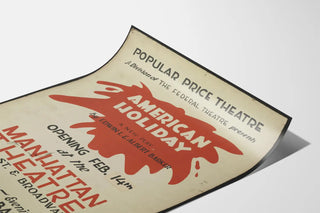 Vintage Poster for American Holiday Manhattan Theatre