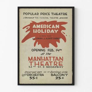 Vintage Poster for American Holiday Manhattan Theatre