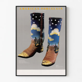 American Porcelain Poster - Western Boots in Porcelain