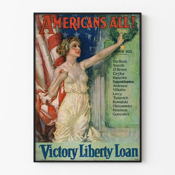 Vintage Victory Liberty Loan Poster - Patriotic Wall Decoration