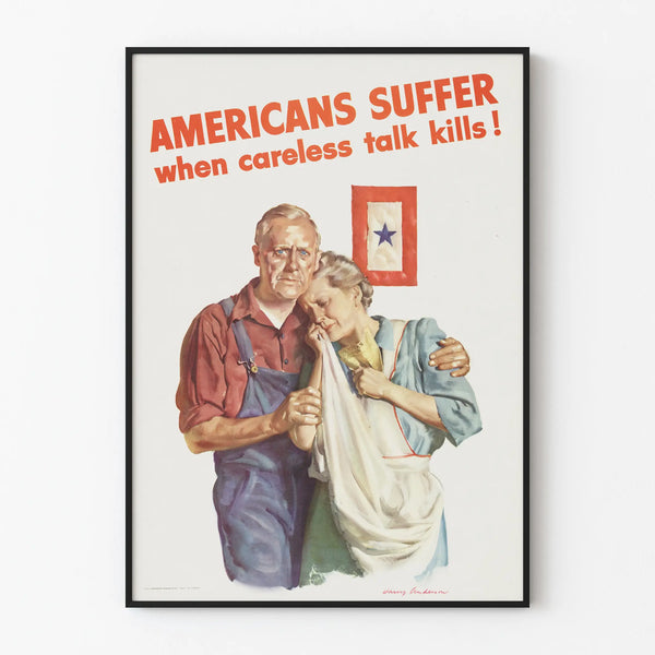 Vintage American Awareness Poster « Americans Suffer »