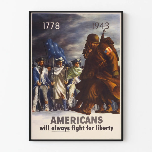 American Patriotic Poster and Fight for Freedom