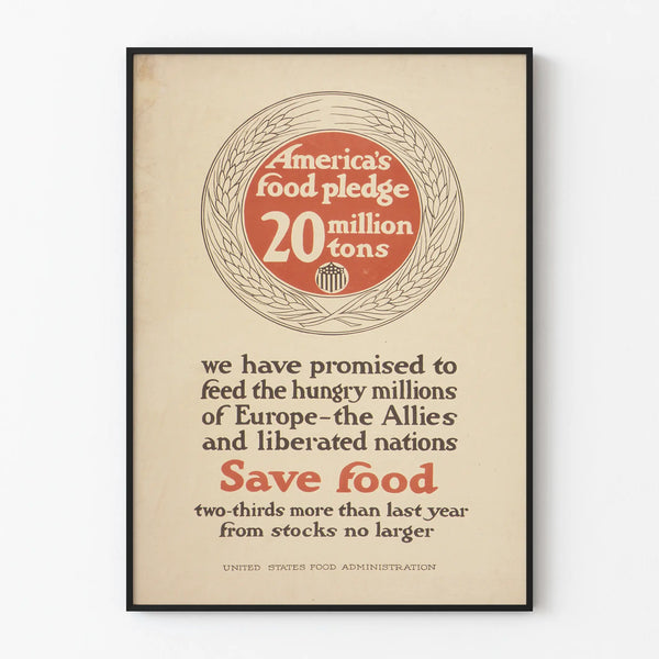 Vintage American Food Mobilization Poster