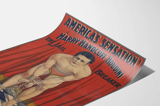 Vintage Harry Houdini Poster Handcuff Escape