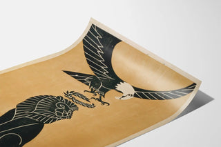 American Poster - Tribute to Great Britain with Eagle and Lion