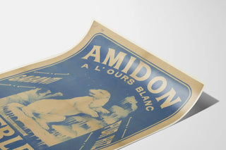 Vintage poster Amidon at the White Bear E.Verley Lille