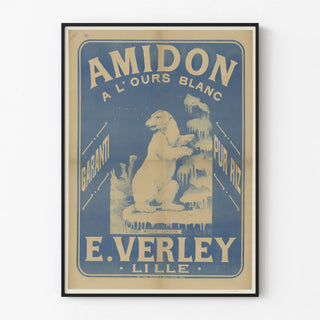Vintage poster Amidon at the White Bear E.Verley Lille