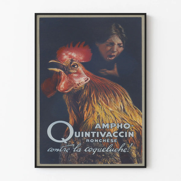 Vintage Poster Ampho-Quintivaccin Ronchèse against Whooping Cough